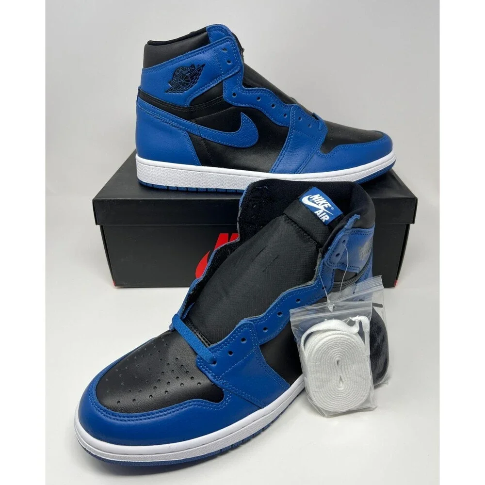 Jordan 1 Retro High OG Dark Marina Blue Black White Size 12 555088-404